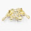 Trendy Rhinestone Kissing Lovebirds Brooch - Handmade Enamel Lapel Pin Accessory