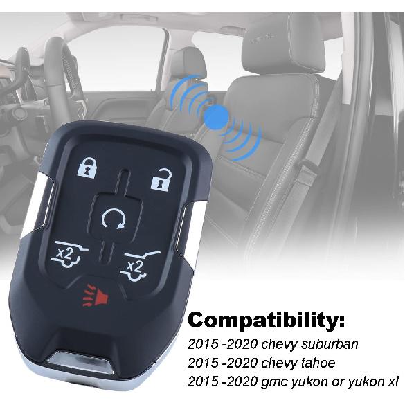 Self-Programmable Replacement for Proximity Smart Key Fob for 2015 2016 2017 2018   Chevy Suburban Tahoe GMC Yukon (FCC:HYQ1AA) 1 pcs