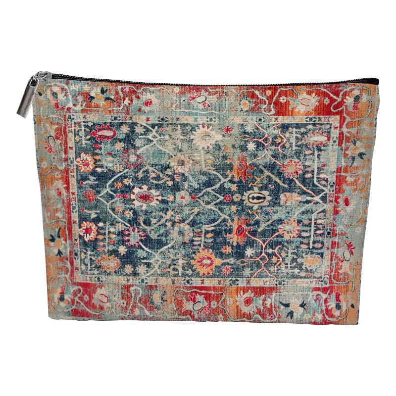 

1Pcs Boho Ethnic Style Cosmetic Bag Portable Multifunctional Storage Bag Travel Toiletry Bag Mountaineering Bag Christmas Gifts