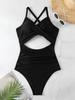 Women’s Sexy Monokini Bathing Suit One-Piece Cut-Out Bikini Swimsuit, Backless Tight-Fit Swimwear
