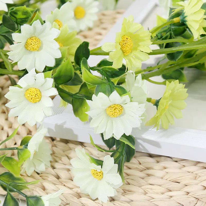 Simulation Sunflower Daisy Garden Flower Vine Sunflower Fake Flower Rattan Living Room Winding Indoor Decoration Blocking LS
