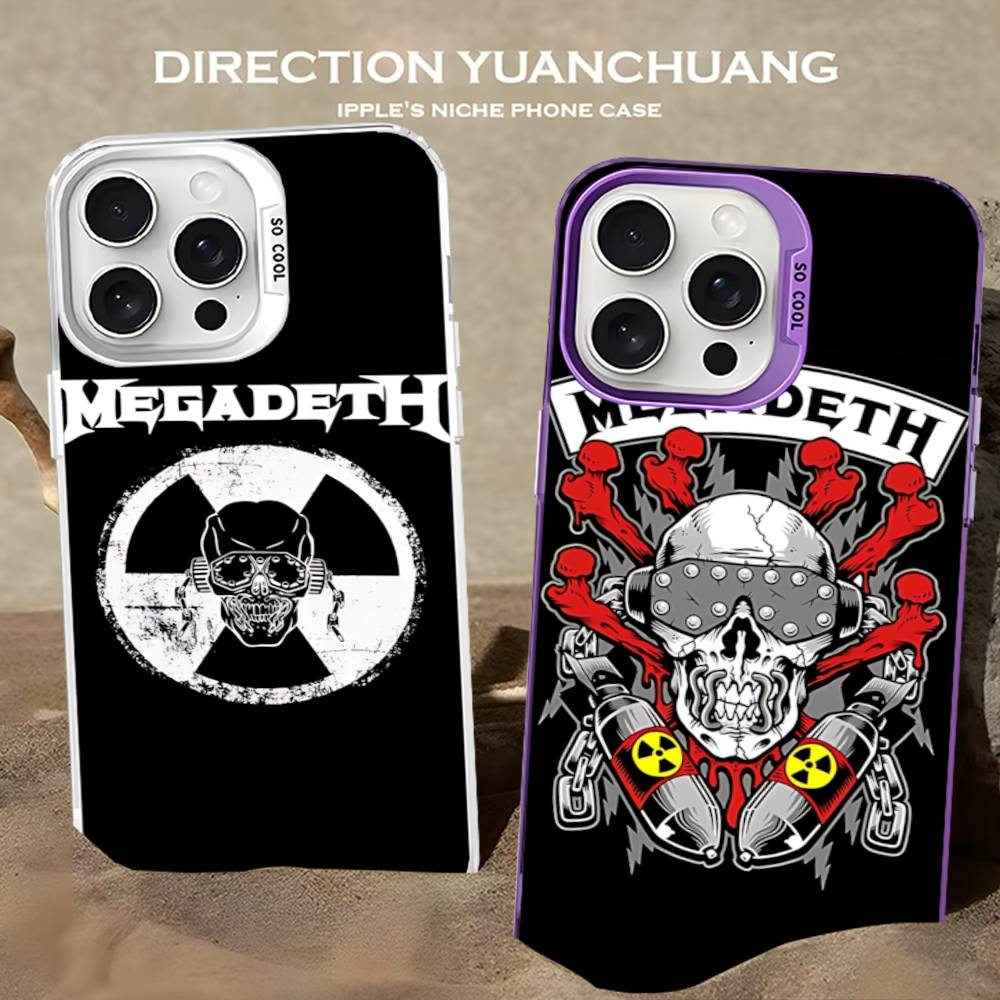 1pc Band M-MegadethS Rock Metal Phone Cases For IPhone 17 16 15 14 13 12 11 Plus Pro Max Pro Color Matte Cover