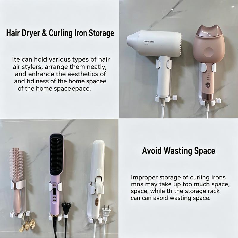 Wall Mount Hair Curler Straighteners Holder Curling Bracket Wall Mounted Hair Dryer Organizer For Bathroom Home Accessories