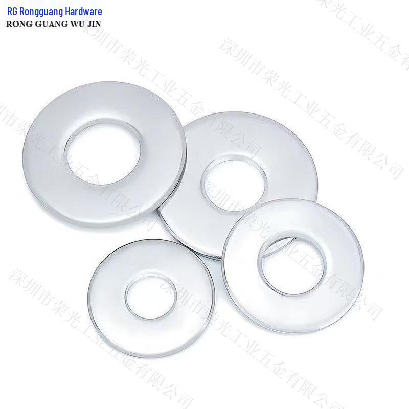 Carbon Steel White Zinc-Plated Thickened Flat Washer M2-M30