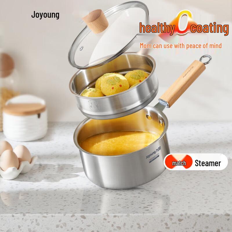 Joyoung 316L Stainless Steel Milk Pot with Steamer