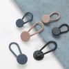 Household DIY Adjustable Pants Button No-Sew Waist Expanding Buckle Retractable Button In Khaki/Blue/Black