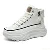 Fashionable versatile High top shoes women's autumn new round toe shoes thick soled height increasing casual comfortable flats