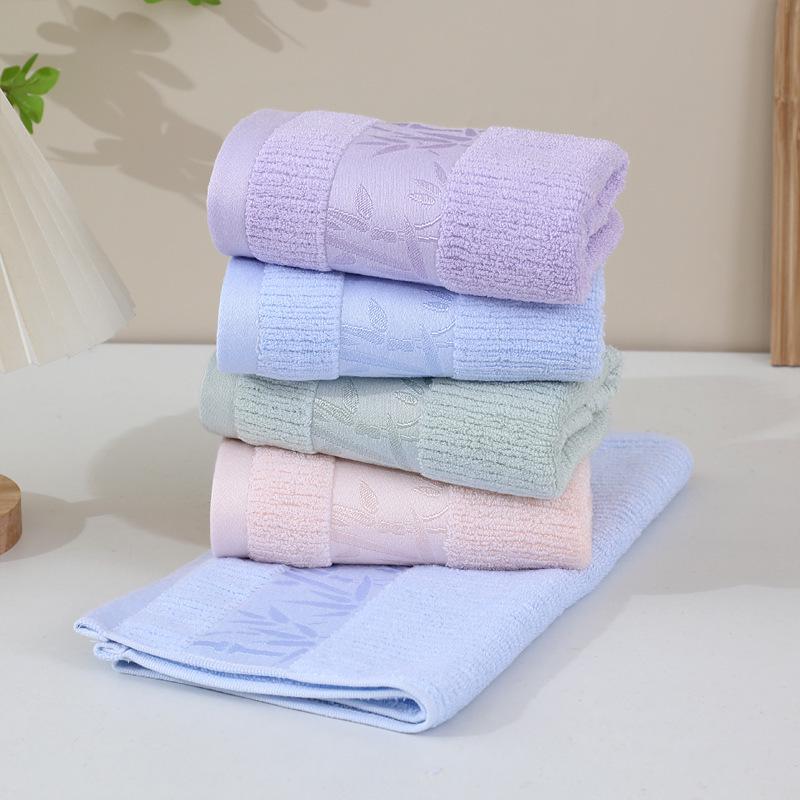 Thick Bamboo Fiber Jacquard Towel Set - Soft, Absorbent, Perfect for Baths, Beach, and Face Wash