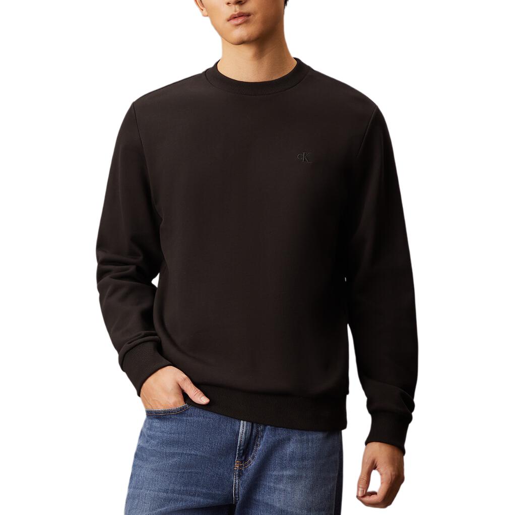 

Calvin Klein Minimalist Comfortable Versatile Casual Sweatshirt With Letter Print On The Back Men tops Black J327463-BEH S