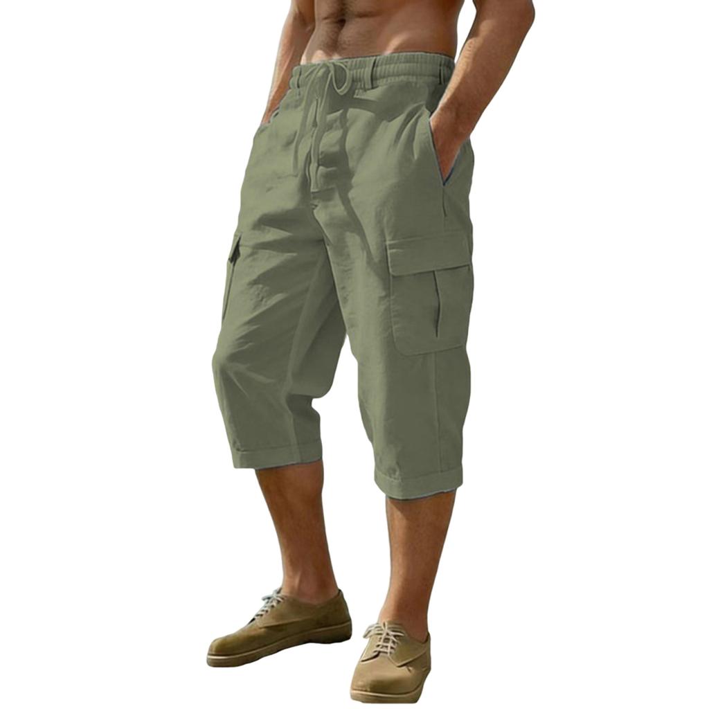 Men's Cotton And Linen Multi-color Casual Pants