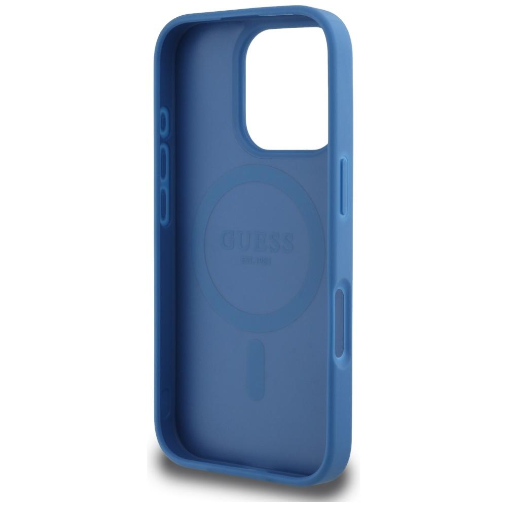 Guess 4G Circle Classic Logo Case        Magsafe For iPhone 16 Pro Blue