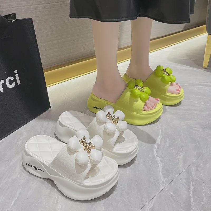 2023 Women's Fashion Thick-Soled Heightening Non-Slip Slippers for Indoor & Outdoor Winter Wear