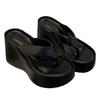 Design Sommer Tykke Dame Tøfler Mote Plattform Kiler Høy Hæl Sølvfargede Damesko Zapatillas De Mujer