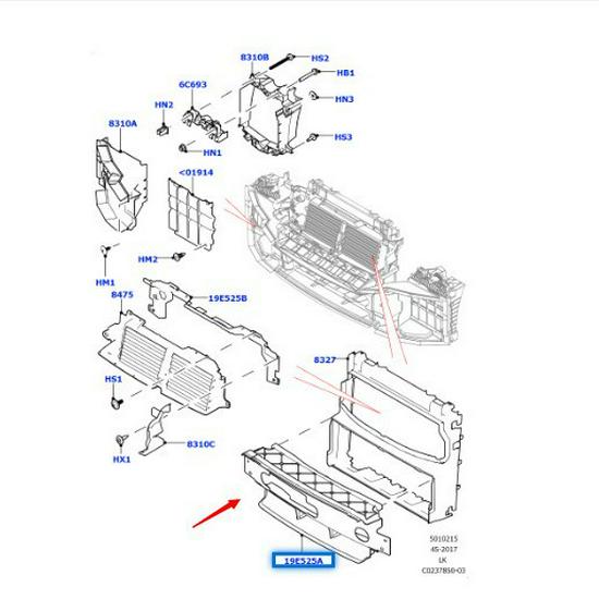 LR033415 Air Deflector for 2013 Land Rover Range Rover