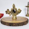 Lord Venkateswara Balaji Idol | Gold-Plated Antique Matte Finish Murti | 3.5 X 4.2 Inch | Tirupati Balaji Statue for Home Mandir, Office & Gifting