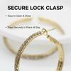 Cercei Large Hoop Earrings 925 Sterling Silver with Zirconia Diameter 4.0cm Gold Color with Jewelry Box