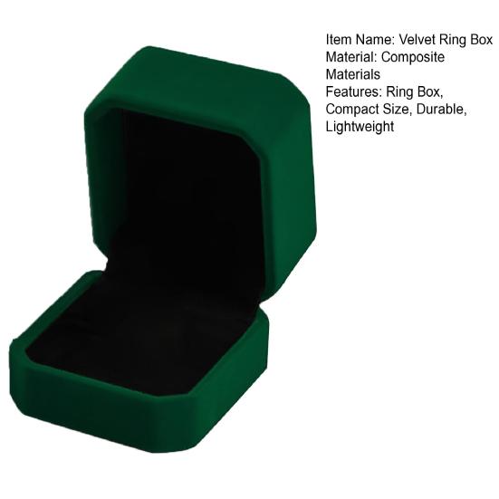 Velvet Ring Box, Small Portable Jewelry Gift Box, with Soft Lining Anti-Scratch Design, Ring Case for Wedding, Engagement, Proposal
