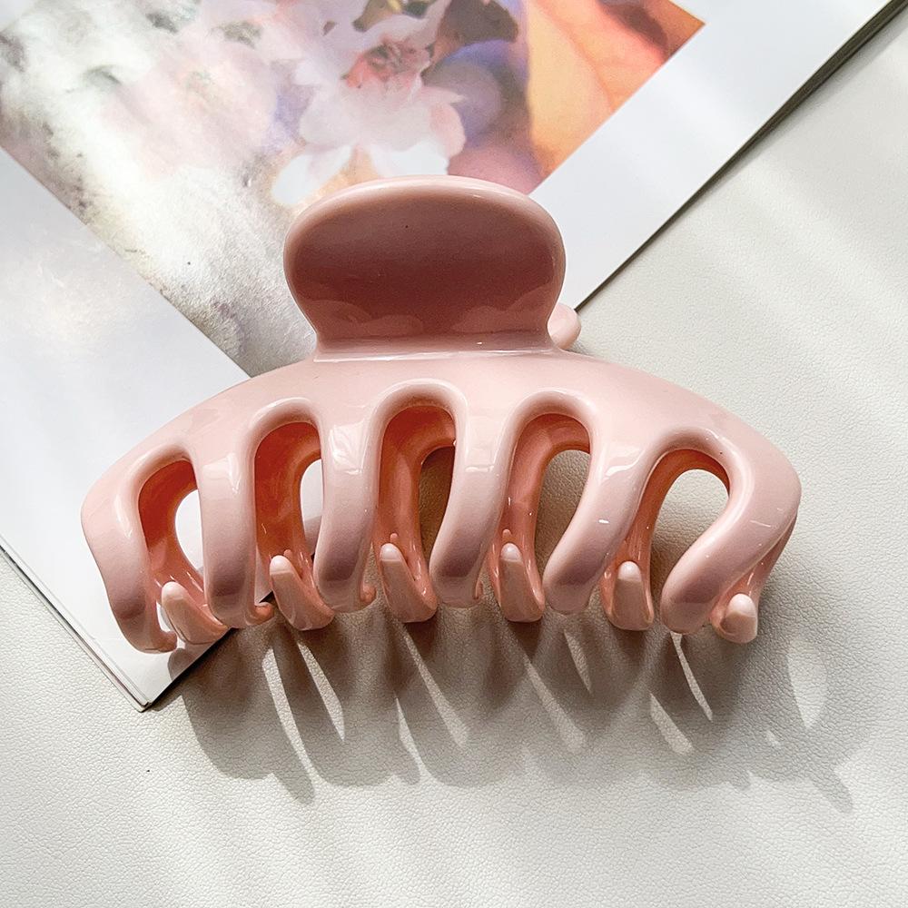 New Trendy ABS Colored Pumpkin Hair Claw High End Shark Clip Ins Fashion Hair Clip For Thick Hair Styling Hair Accessories