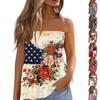 Summer Tube Tops For Women,Cute Sexy Off Shoulder Print Sleeveless T-Shirt