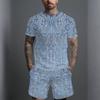Men Vibrant Multicolor Vintage Paisley Print Short Sleeve Tee And Matching Shorts Two Piece Outfit