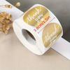500pcs/1Rolls Champagne Golden "Thank You" Adhesive Labels, 3.8cm Round Paper Seals, Glossy Finish, Self-Adhesive, Single Use for Packaging