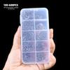 High Quality 1600PCS Premium Fishhooks 10 Sizes Carbon Steel Box With Fishing Hooks W/Portable Plastic Box