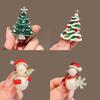 Cartoon Snowman  Christmas Tree Brooches For Women Versatile Light Luxury Lapel Pin Clothing Accessories Party Gifts