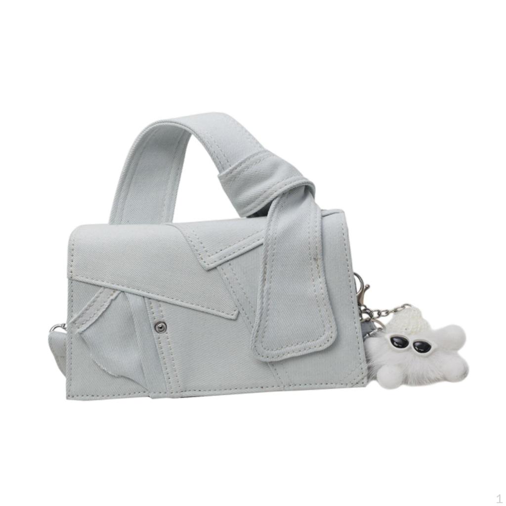 Women Denim Bag ,Patchwork Shoulder for Evening ,Teen Girl Work Ladies Party