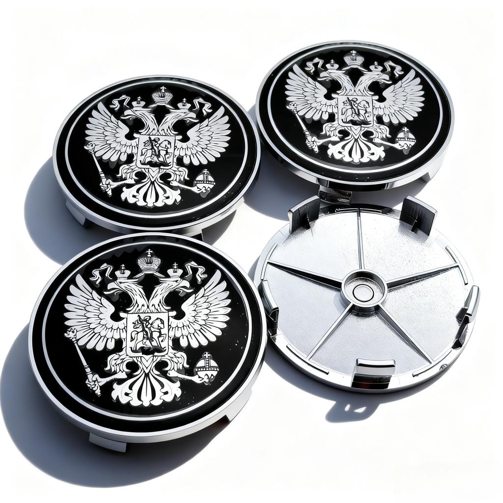 4pcs Russian Coat of Arms Logo Emblem Car Wheel Center Caps 68MM 63MM Wheels Hub Cap Rim Hubcaps Cover Replace Car Accessories
