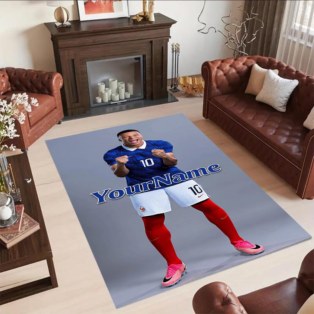 Mbappe 112 Personalized Name Carpet Suitable for Dining Room Outdoor Hallway Bedrooms Antislip Carpet Anime Office Decor Perfect Gift for Women/Men