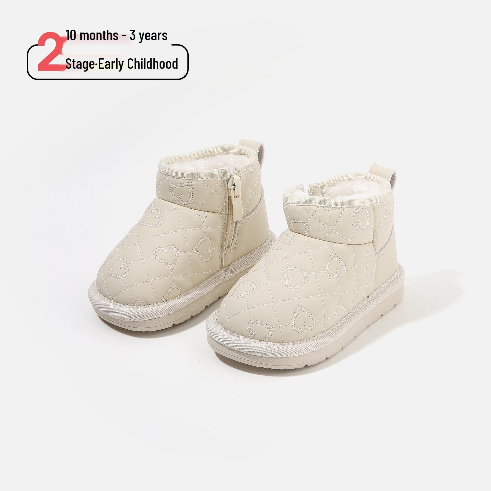 

Baby & Toddler Cotton Snow Boots: Boys Solid Color Winter Walker & Girls Soft Sole Shoes Factory Order Size 16-20 (120 pairs) бежевий