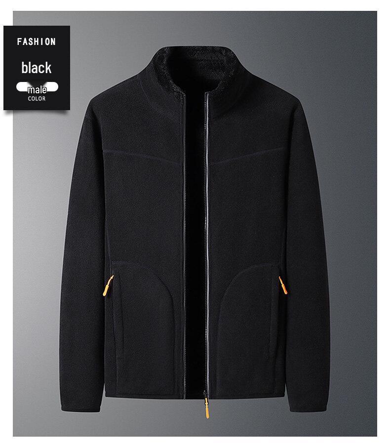 2023 Autumn/Winter Double-Sided Polar Fleece Jacket for Couples - Warm, Thickened, Wearable Outdoors