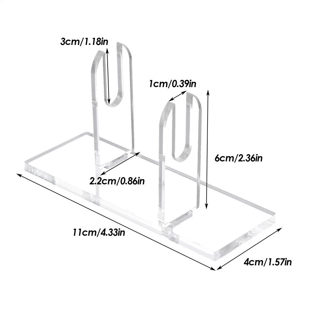1PC Transparent Acrylic Handheld Fan Display Holder Storage Display Stand Desktop Fan Organizer Performance Props Holder