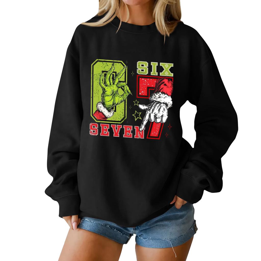 T-shirts et Sweat-shirts de Noël, Sweat-shirts pour femmes, Sweat-shirts pull à manches longues, Hauts à manches longues pour femmes