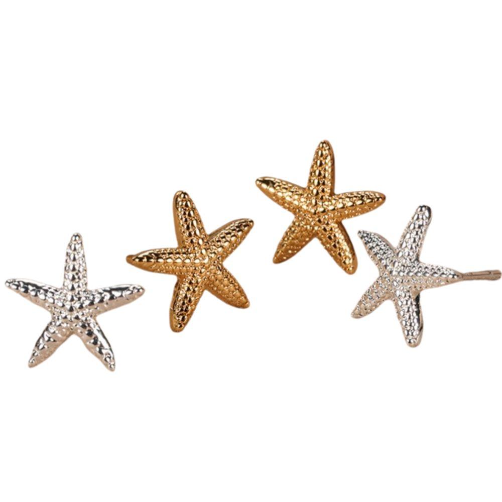 Gold Color Ear Studs Ocean Style Starfish Earrings High Quality Ear Jewelry Gift
