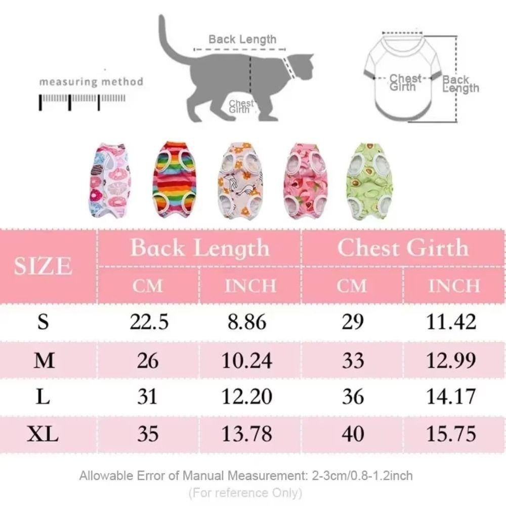 Print Pet Surgery Suit Anti-scratch Anti-licking Clothes Durable Weaning Suit
