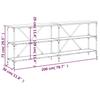 Console Table Sonoma Oak 200x30x75 cm Engineered Wood and Iron