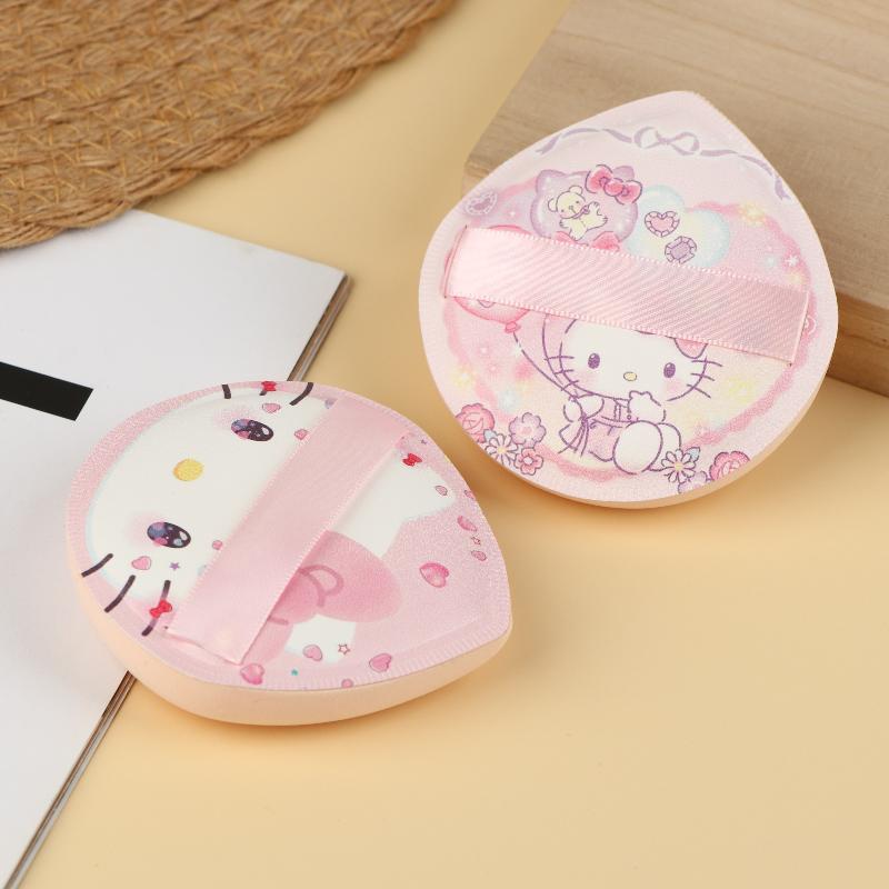 Kawaii Animation Sanrio Cartoon Pattern Hello Kitty Air Cushion Powder Puff Dry And Wet Use Sponge Makeup Setting Makeup Tool