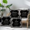 1/4pcs Believe Faith Joy Love Christian Themed Pillowcases Sofa cushion cover home bedroom room decoration