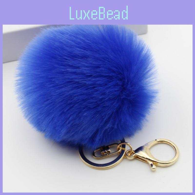 Charming High-quality Rabbit Fur Ball Plush Key Chain For Stylish Key Rings And Bags