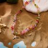 Bohemian Colorful Natural Crushed Stone Choker for Women Creative Crystal Beaded Starfish Pendant Necklace Beach Jewelry Gift