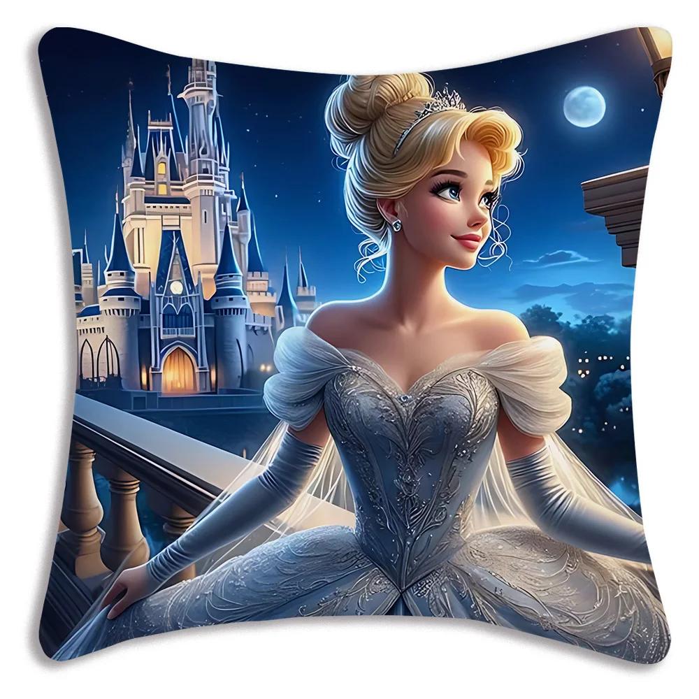 Cartoon Kawaii Cinderella Pillow Covers Cartoon Sofa Decorative Home  Printing  Cute Cushion Cover