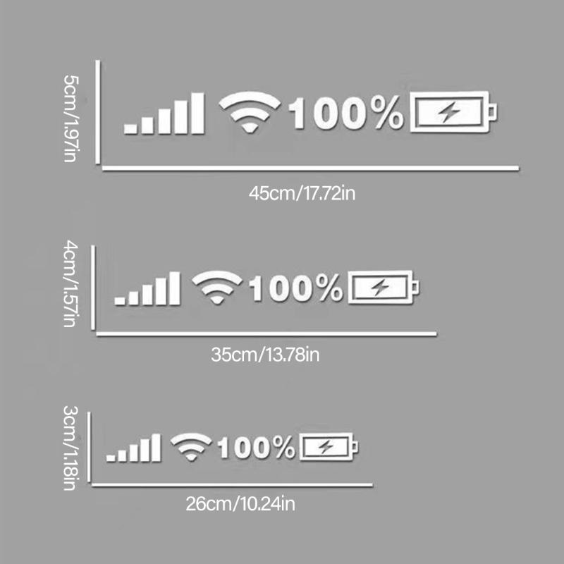 WiFi Signal Strength Car Sticker Universal Car Sticker Battery Indicator Decals Upgrades for  & Loving Drivers