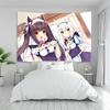 VIKAMA Otaku Aesthetic Tapestry Featuring Cute Cat Maids Ideal for Home Decoration and Fandom Ambiance Decoration