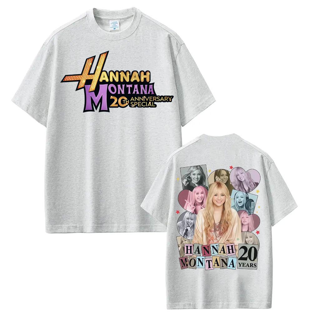 Pop Star Hannah Montana 20 Years Graphic Tshirt Men Women Clothes Harajuku High Street T Shirts 100 Cotton Oversized Tshirts