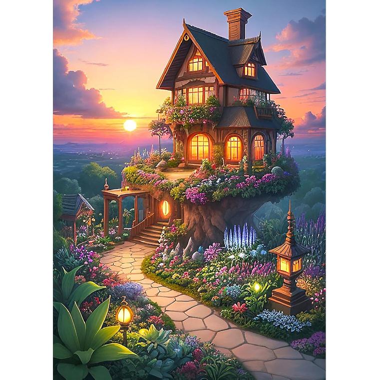 Пазлы для взрослых 1000 деталей, Сложные ночные пазлы, Пазлы «Сказочный дом» идеально стыкуются, без пыли, для украшения дома,