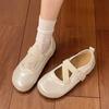Round Head Velcro Flat Mary Jane Shoes Women's 2025 Summer New Ballet Style Casual Sports Puffs German Training Shoes