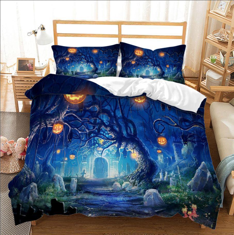 

Хэллоуин Кровать Трехсекционный Призрак Забавный Фестиваль Тыквы Комплект Одеяло Покрывало 135 * 200 (two-piece set) 90g