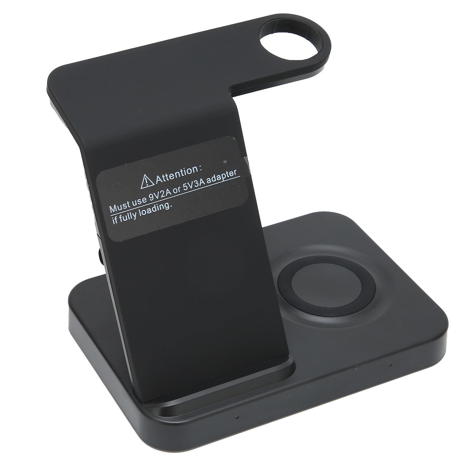 

3 в 1 Беспроводная зарядная стойка Быстрая зарядная станция Док-станция для мобильных телефонов Часы Наушники