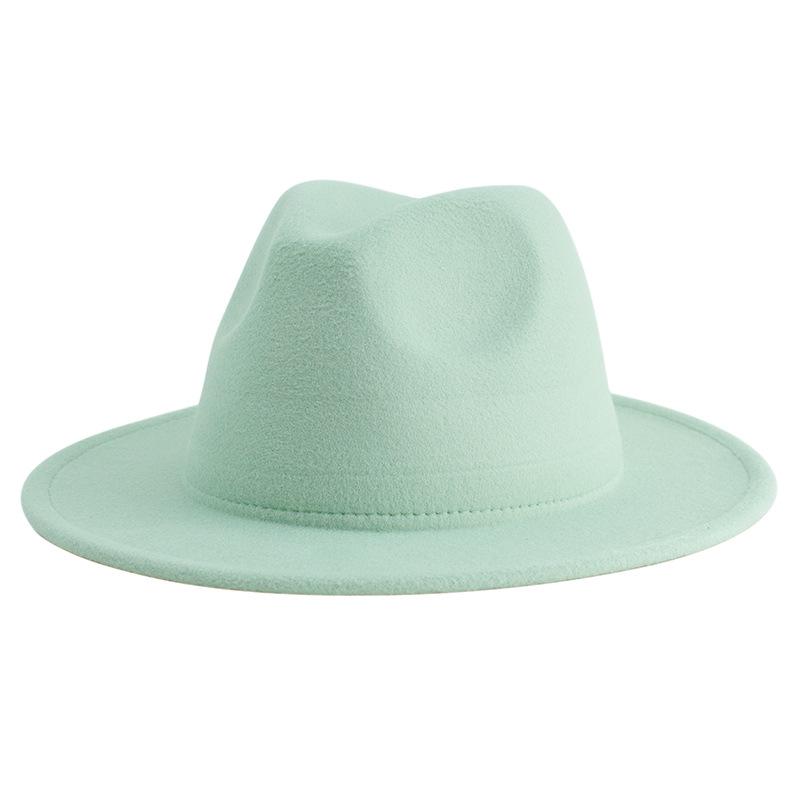 "Kapelusz jazzowy wełniany w stylu retro brytyjskim, 60 kolorów, z niestandardowym haftowanym logo"